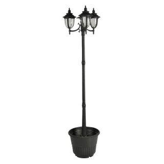 Solar Lamp Post with Round Planter