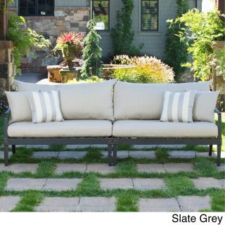 Rst Brands Astoria Aluminum Outdoor 2 piece Sofa Set With Cushions Grey Size 2 Piece Sets