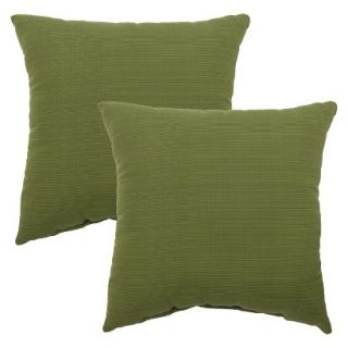 Threshold 2 Piece Square Outdoor Toss Pillow Set   Green