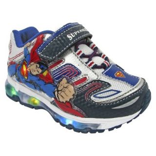 Toddler Boys Superman Light Up Sneakers   Silver 12