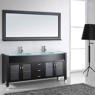 Virtu Usa Ava 72 inch Double Sink Bathroom Vanity Set