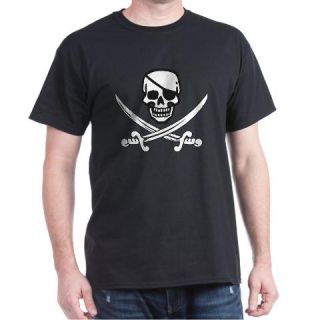 Eyepatch Skull & Crossed Swords Dark T Shirt