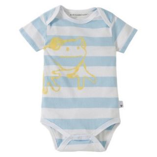 Burts Bees Baby Infant Boys Stripe Lap Shoulder Bodysuit   Cloud/Blue 0 3 M