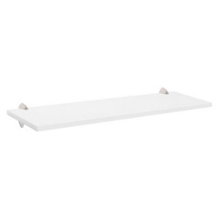 Wall Shelf White Sumo Shelf With Stainless Steel Ara Supports   45W x 16D