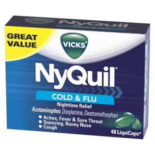 Vicks NyQuil Cold & Flu Relief   48 LiquiCaps