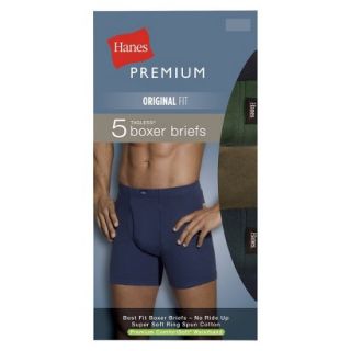 Hanes Premium Mens 5pk Comfort Soft Waistband Boxer Briefs   Assorted Colors XL