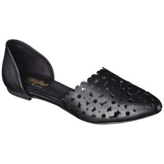 Womens Mossimo Lainey Perforated Two Piece Flats   Black 7