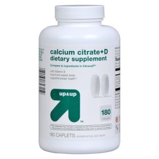 up&up Calcium Citrate + Vitamin D Caplets   180 Count