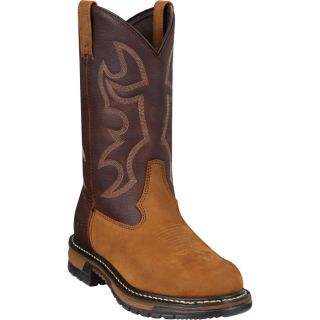 Rocky 11 Inch Branson Roper Pull On Western Boot   Brown, Size 7 1/2, Model 2732
