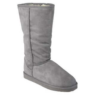 Womens Journee Collection Ladies 12 Inch Faux Suede Boot   Gray (8)