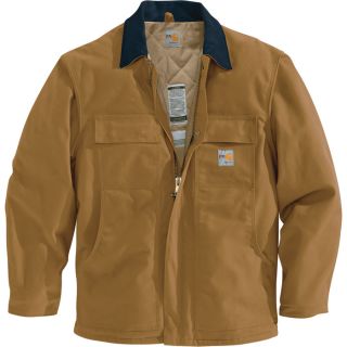Carhartt Flame Resistant Duck Traditional Coat   Brown, 2XL, Regular Style,