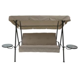 3 Person Patio Swing With Adjustable Canopy