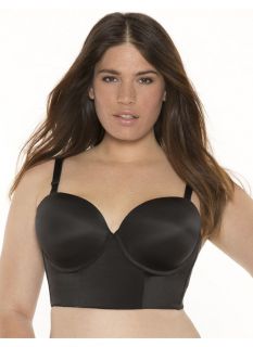 Lane Bryant Plus Size Strapless long line bra     Womens Size 36D, Black