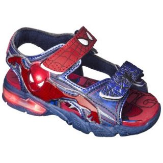 Toddler Boys Spiderman Light Up Footbed Sandals   Blue/Red 6