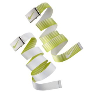 Nike Speed Stripe Reversible Web Golf Belt   White
