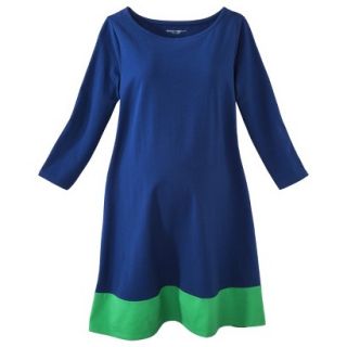 Liz Lange for Target Maternity 3/4 Sleeve Shirt Dress   Blue/Green M