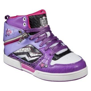 Girls Monster High High Top Sneaker   Purple 12
