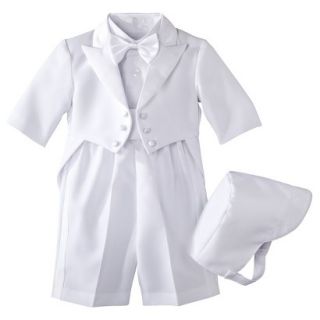 Infant Boys Authentic Tux with Tails   White 9 12 M