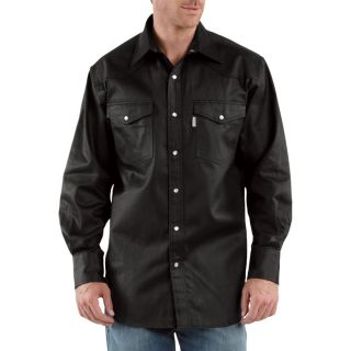 Carhartt Ironwood Snap Front Twill Work Shirt   Black, 2XL, Model S209