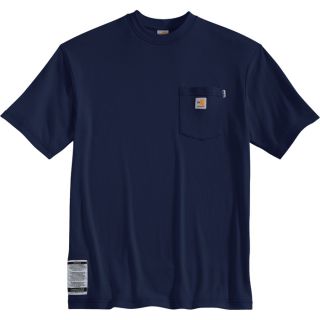 Carhartt Flame Resistant Short Sleeve T Shirt   Dark Navy, 3XL, Big Style,
