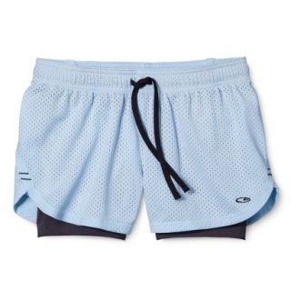 C9 by Champion Womens Mesh Short with Compression   Blue S