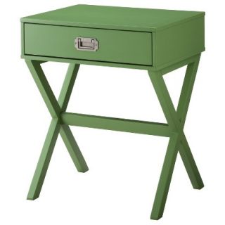 Accent Table Threshold Campaign Side Table   Green