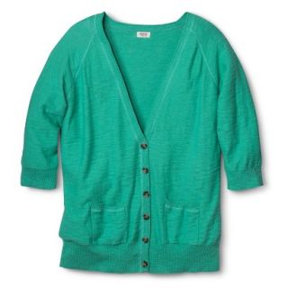 Mossimo Supply Co. Juniors Plus Size 3/4 Sleeve Boyfriend Sweater   Green 2X