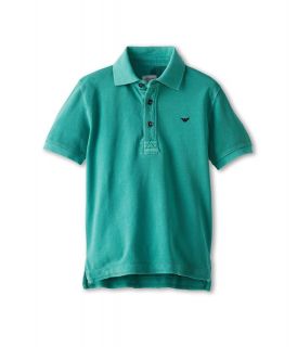 Armani Junior Teal Basic Polo Boys Short Sleeve Pullover (Green)