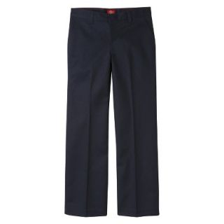 Dickies Girls Classic Fit Flat Front Pant   Navy 16