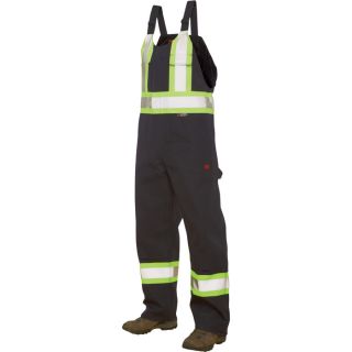 Tough Duck High Visibility Duck Unlined Bib Overall   Navy, XL, Model S76471