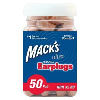 Macks SafeSound Ultra Soft Foam Earplugs   50 Count