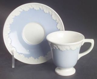 Wedgwood Albion/Corinthian Blue Footed Demitasse Cup & Saucer Set, Fine China Di