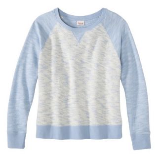 Mossimo Supply Co. Juniors Plus Size Long Sleeve Pullover Top   Blue/Cream 3