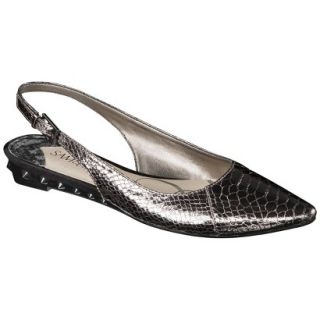 Womens Sam & Libby Ilana Pointed Toe Sliver Wedge Flat   Pewter 9