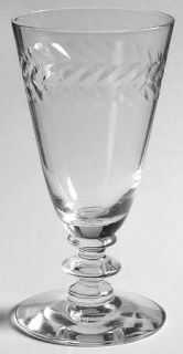 Morgantown 7685 1 (Laurel) Juice Glass   Stem #7685, Polished Cut Design On Bowl