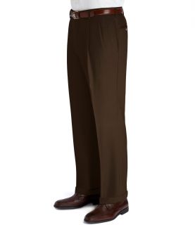 Executive Wool Gabardine Pleated Front Trouser Extended Sizes JoS. A. Bank
