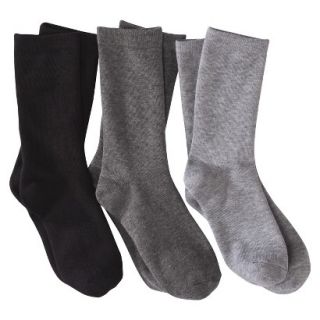 Merona Womens 3 Pack Casual Crew Socks   Gray One Size Fits Most