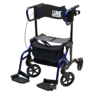 Lumex HybridLX Rollator Transport Chair   Blue