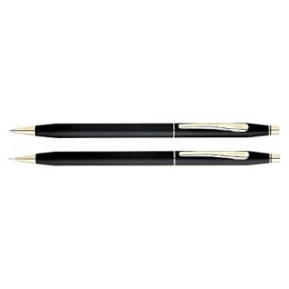 Cross Gold Accents Classic Century Ballpoint Pen Set   Black