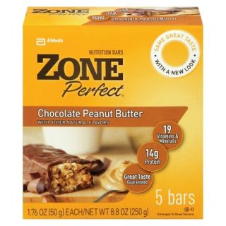 ZonePerfect Chocolate Peanut Butter Nutrition Bars   5 Count