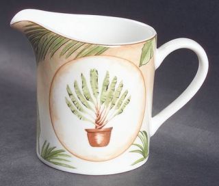American Atelier Tropical Palm Creamer, Fine China Dinnerware   Palm Leaves & Tr