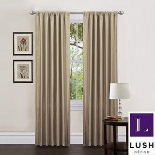 Lush Decor Taupe 84 inch Luis Curtain Panels (set Of 2)