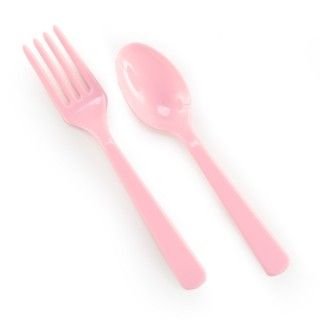 Forks Spoons   Pink
