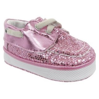 Infant Girls Natural Steps Lil Harbordale Glitter Boat Shoes   Pink 3