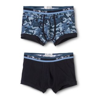 Evolve Mens 2 Pack Boxer Briefs   Classic Navy S