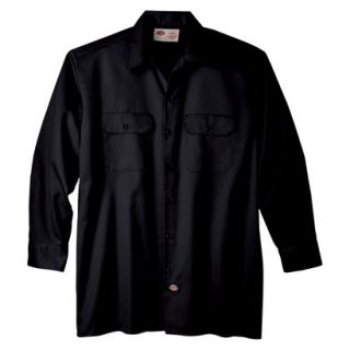 Dickies Mens Original Fit Twill Work Shirt   Black S