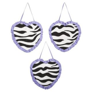 Sweet Jojo Designs Purple Zebra Wall Hangings