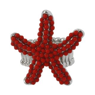 MIXIT Red Starfish Stretch Ring