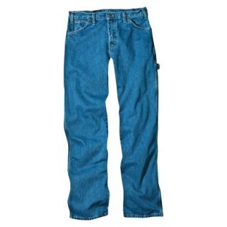Dickies Mens Loose Fit Carpenter Jean   Stone Washed Blue 36x34