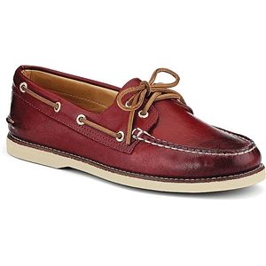 Sperry Top Sider Mens Gold Authentic Original 2 Eye Burnished Brickyard Shoes, Size 10.5 M   1604057
